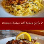 Zesty Romano Chicken Meets Irresistible Lemon Garlic Pasta Delight