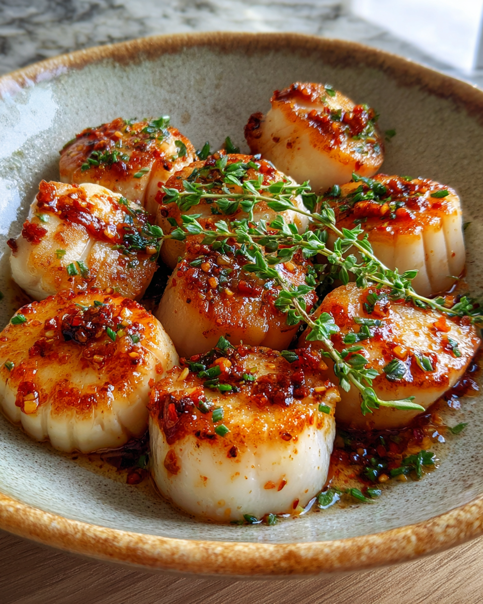 Final dish - Scallops with Spicy Cajun Flavor Explosion
