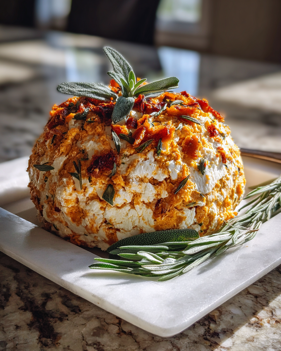 Final dish - Irresistible Showstopper Pumpkin Cheese Ball Recipe for Fall Gatherings