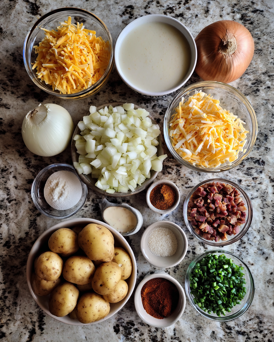 Ingredients for Creamy Slow Cooker Cajun Potato Soup Recipe You’ll Love