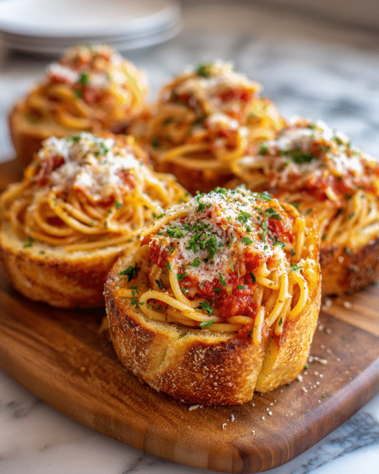 Ultimate Comfort Food Spaghetti Garlic Bread Bowls You Have to Try - Featured Image