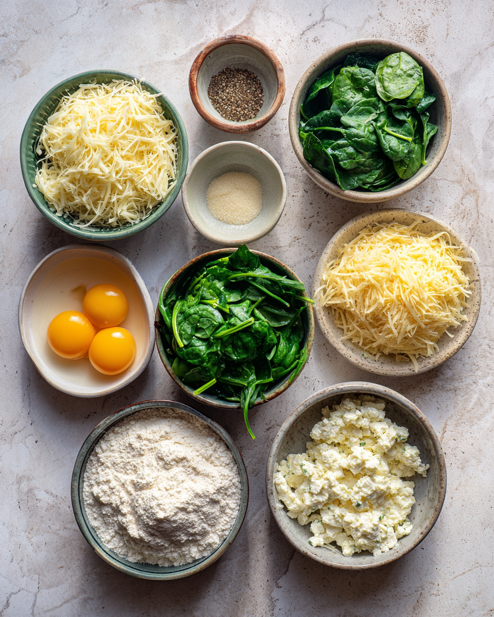 Ingredients for Crispy Spinach and Feta Cheese Bites You Have to Try