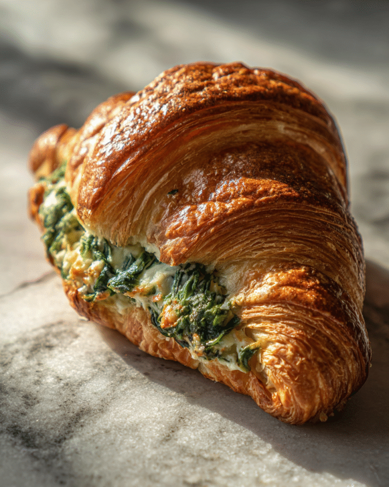 Flaky Spinach and Feta Croissant Recipe You Need to Try - Featured Image