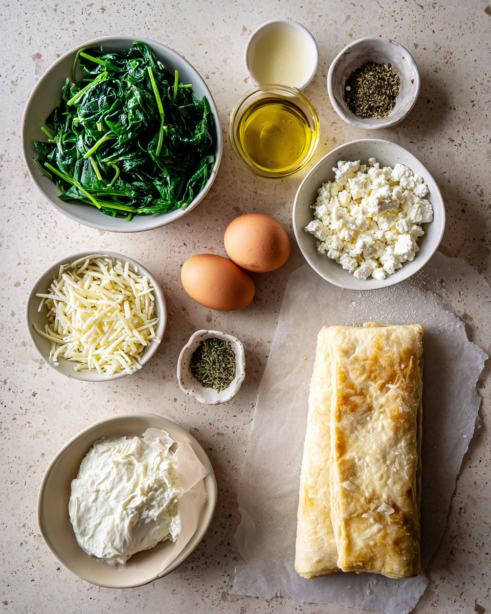 Ingredients for Flaky Spinach and Feta Croissant Recipe You Need to Try