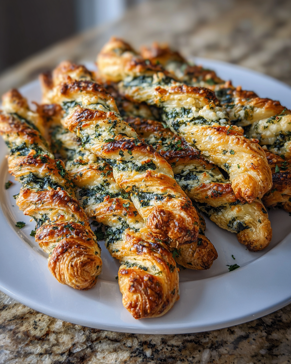 Final dish - Irresistible Spinach and Feta Puff Pastry Twists You Have to Try