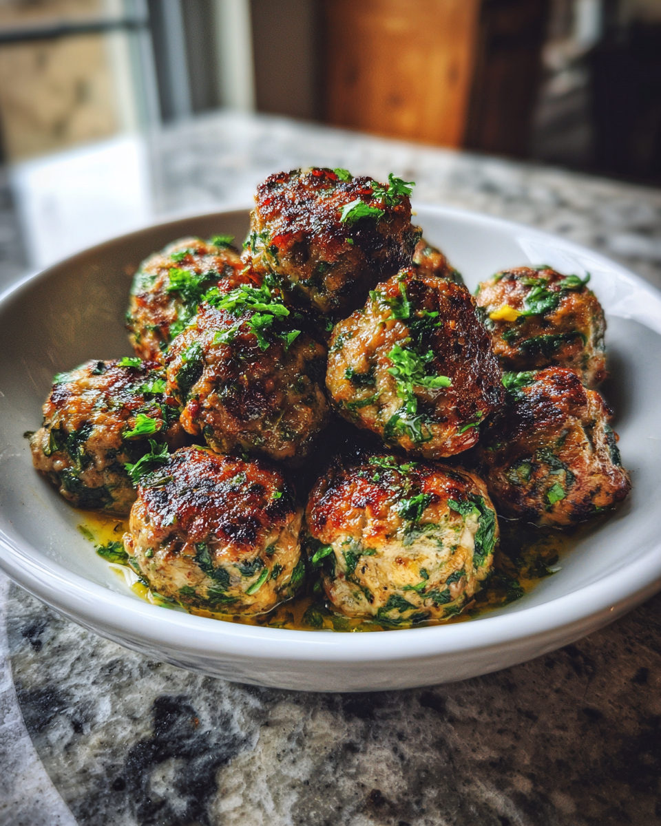 Final dish - Irresistible Spinach Garlic Meatballs That Will Elevate Your Dinner Game