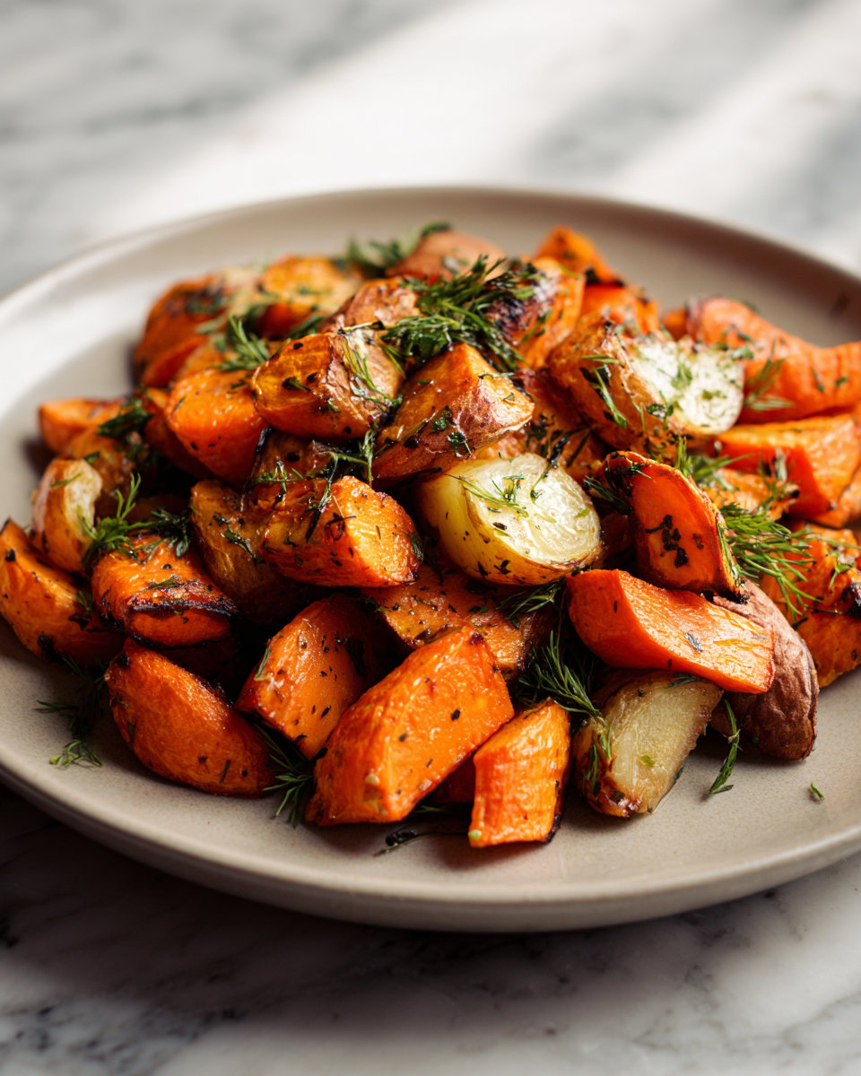 Final dish - Deliciously Roasted Sweet Potatoes and Carrots for Every Meal