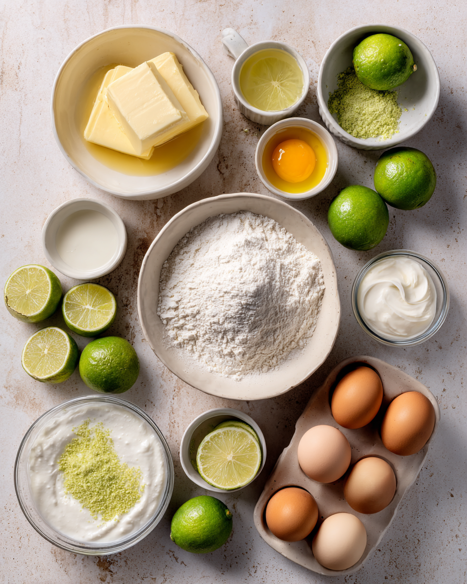 Ingredients for Irresistibly Tangy Key Lime Pound Cake Recipe You Need to Try