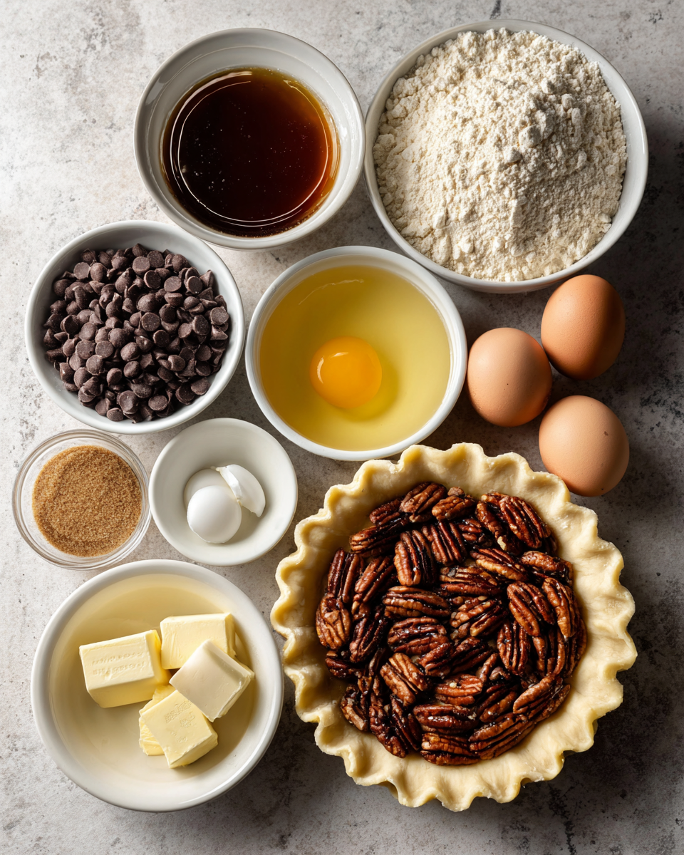 Ingredients for Irresistible Texas Chocolate Pecan Pie Recipe You Have to Try