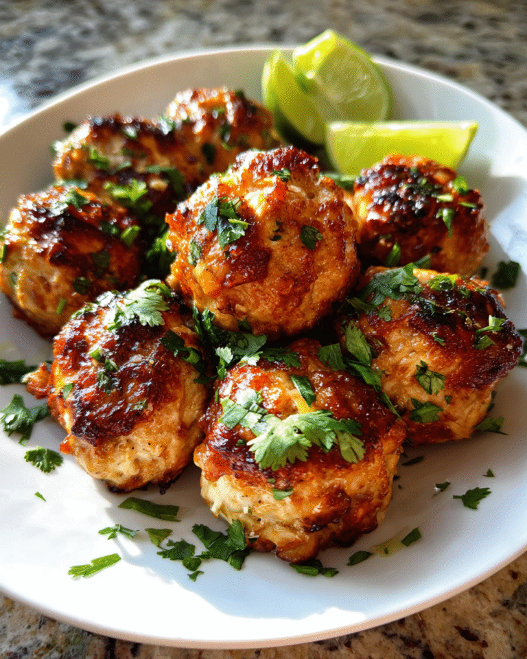 Irresistible Thai Baked Chicken Meatballs Bursting with Flavor - Featured Image
