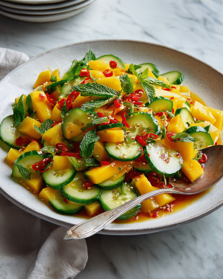 Refreshing Thai Mango Cucumber Salad Recipe Bursting with Flavor - Featured Image