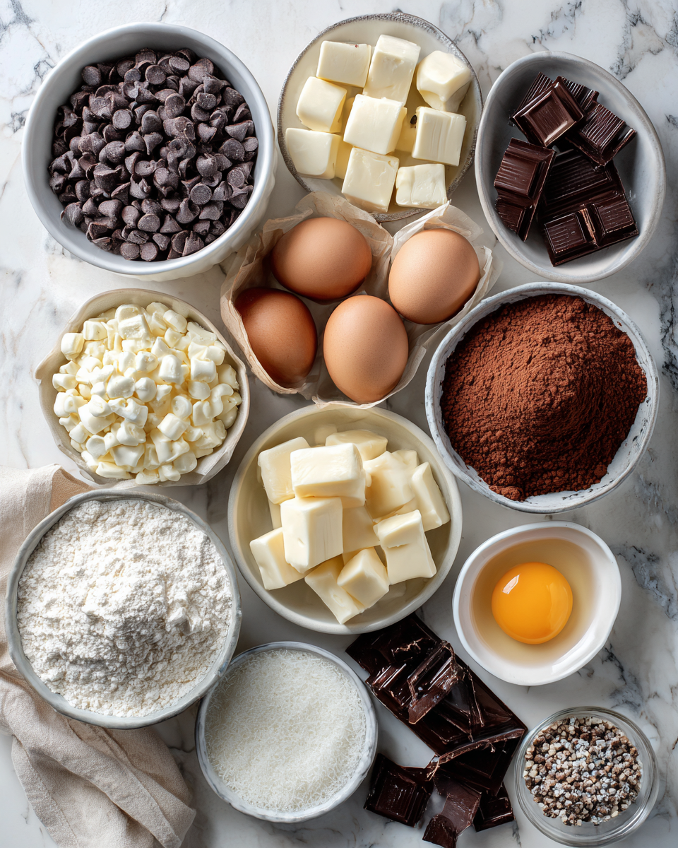 Ingredients for Indulge in Decadence with the Ultimate Triple Chocolate Mousse Cake