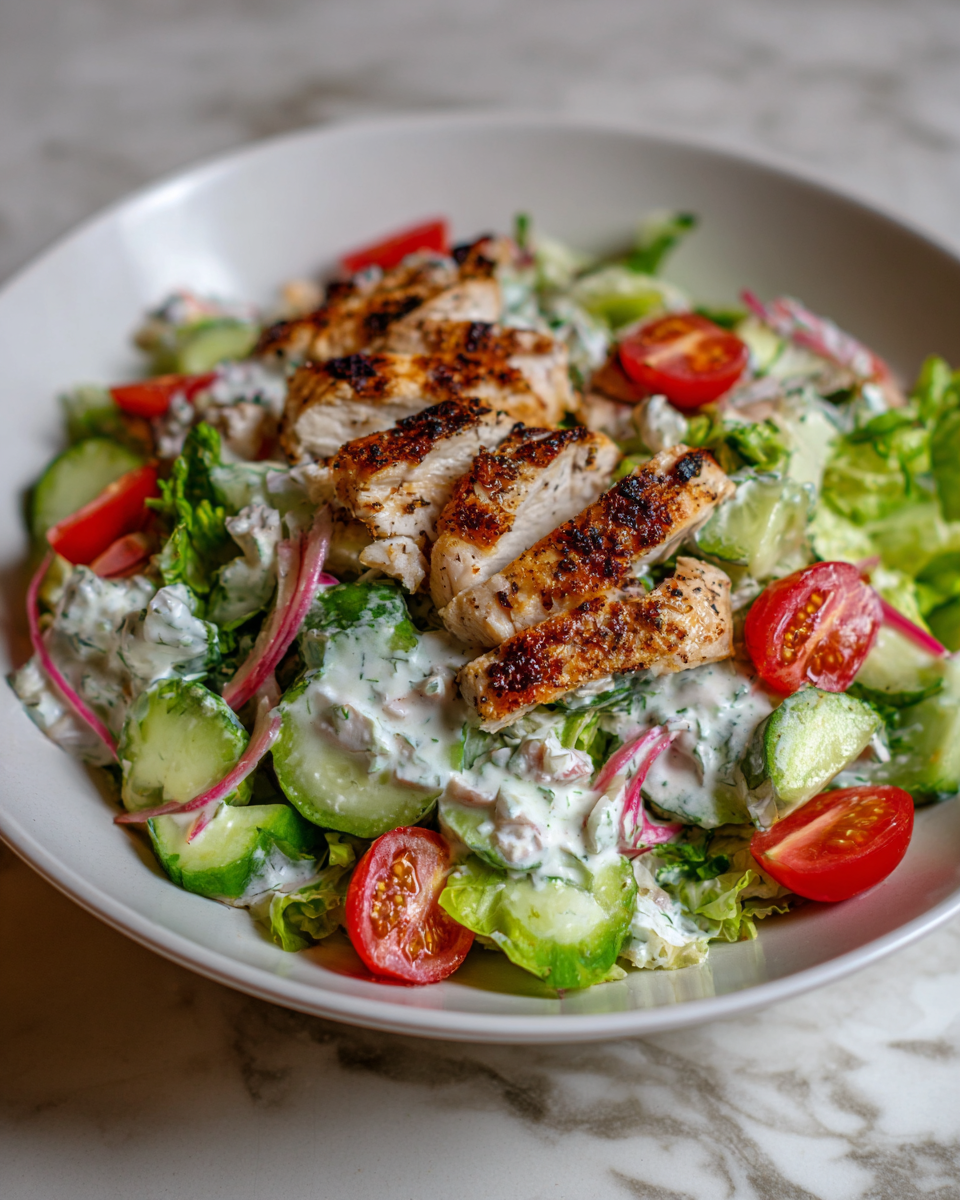 Final dish - Fresh and Flavorful Tzatziki Chicken Salad Recipe You Need to Try