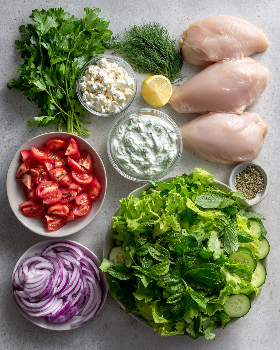 Ingredients for Fresh and Flavorful Tzatziki Chicken Salad Recipe You Need to Try