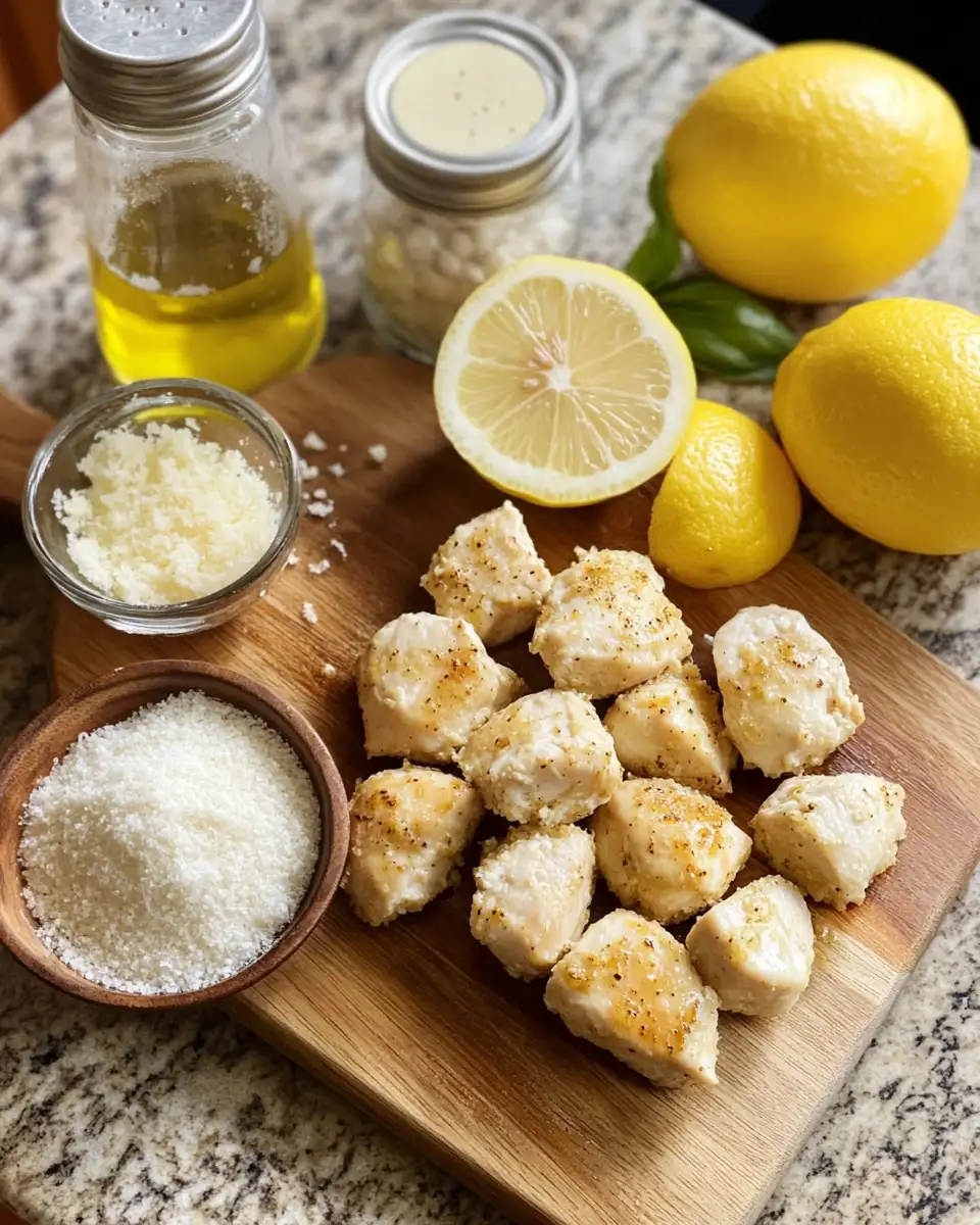 Ingredients for Crispy and Zesty: Air Fryer Lemon Chicken Bites Delight