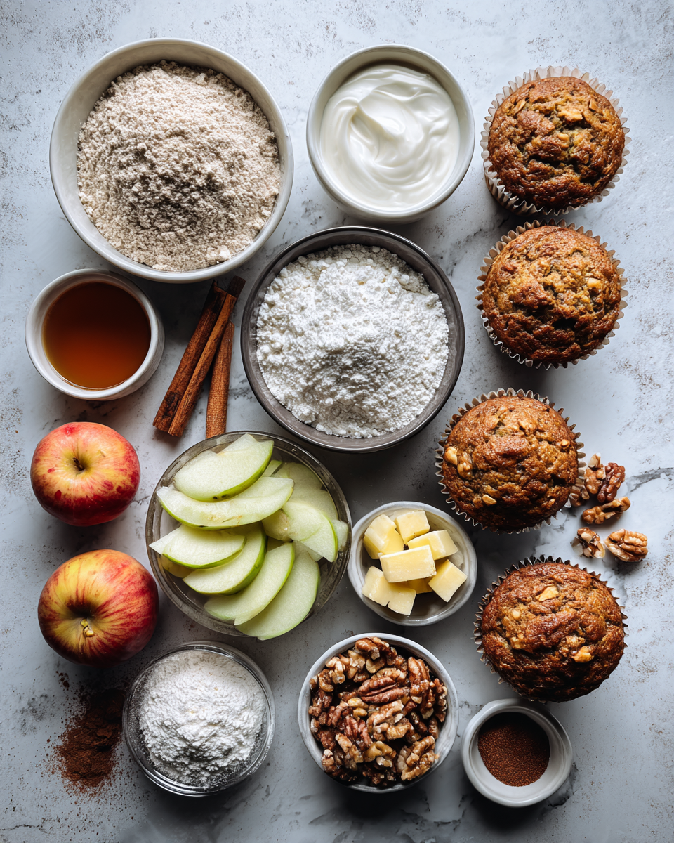 Ingredients for Irresistible Apple Cinnamon Greek Yogurt Muffins You Have to Try