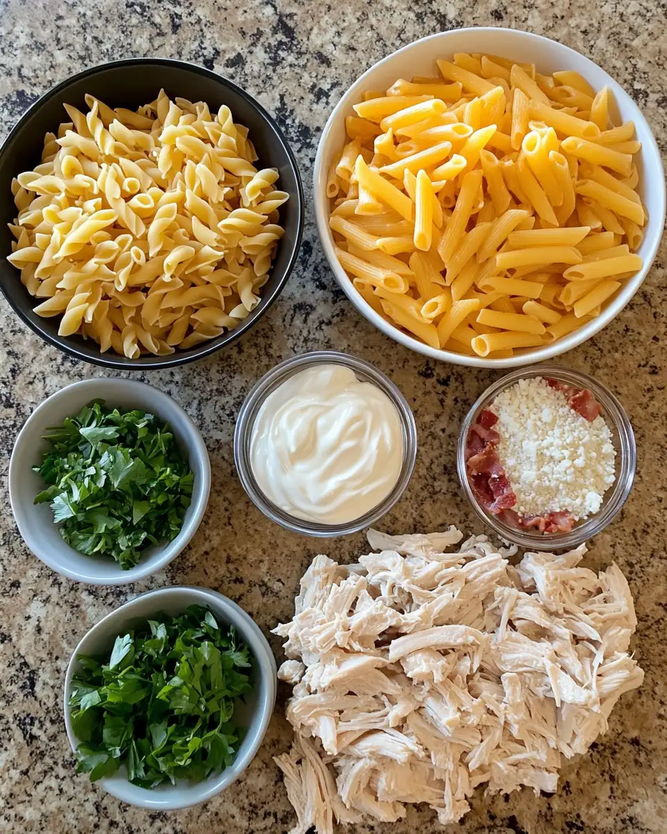 Ingredients for Savor the Flavor: Ultimate Bacon Cheddar Ranch Chicken Casserole Delight