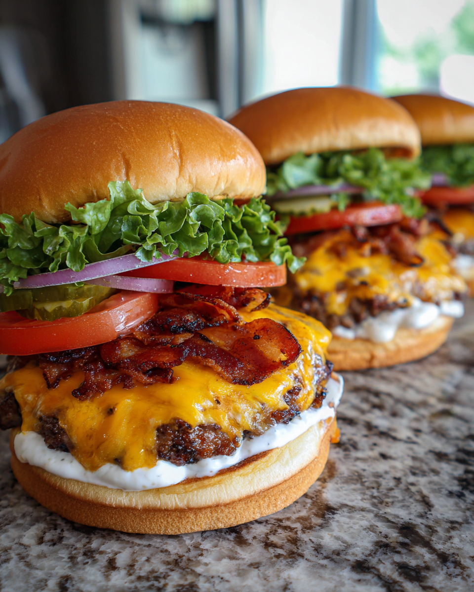 Ingredients for The Ultimate Bacon Ranch Cheeseburger You Need to Try Now