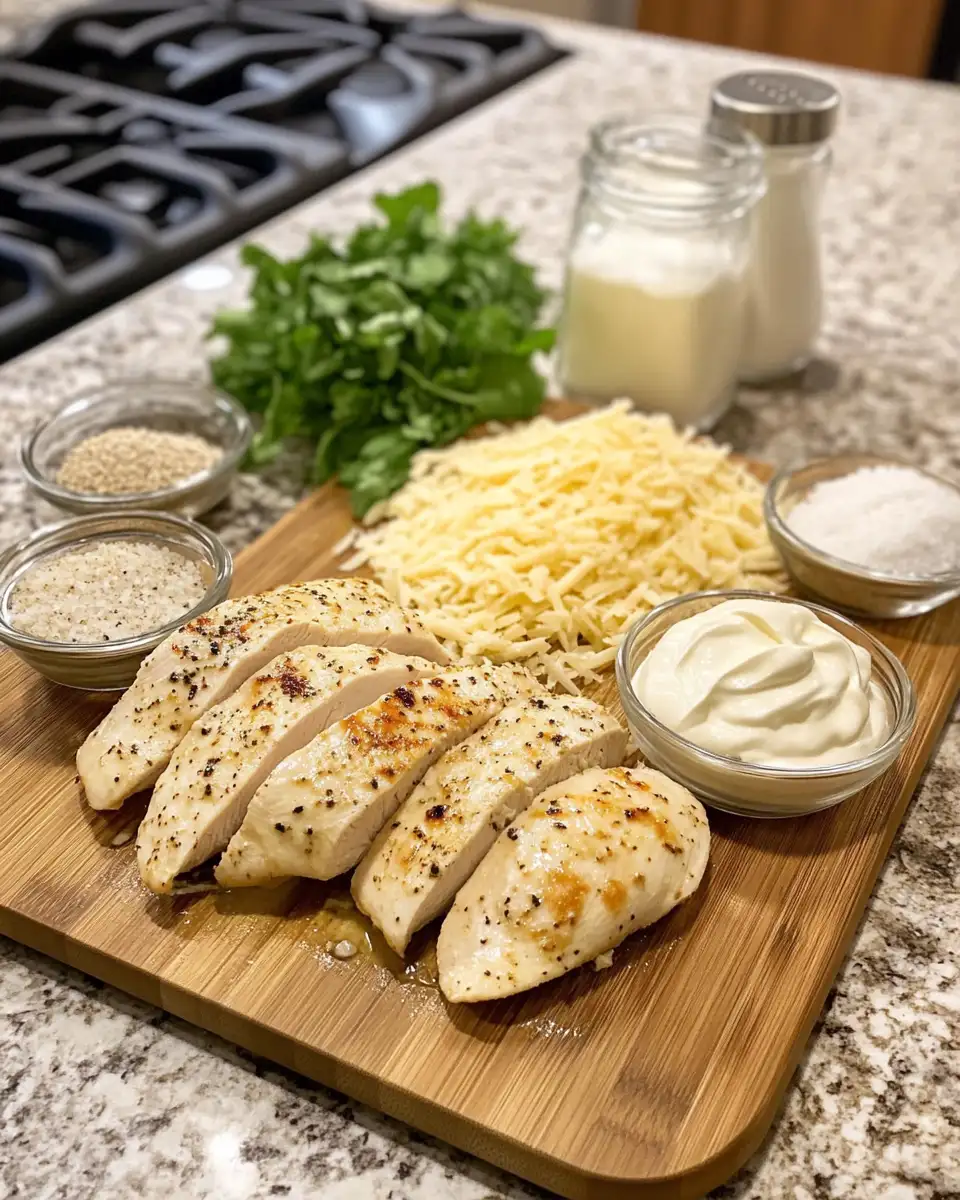 Ingredients for Irresistibly Delicious Baked Caesar Chicken with Velvety Creamy Sauce