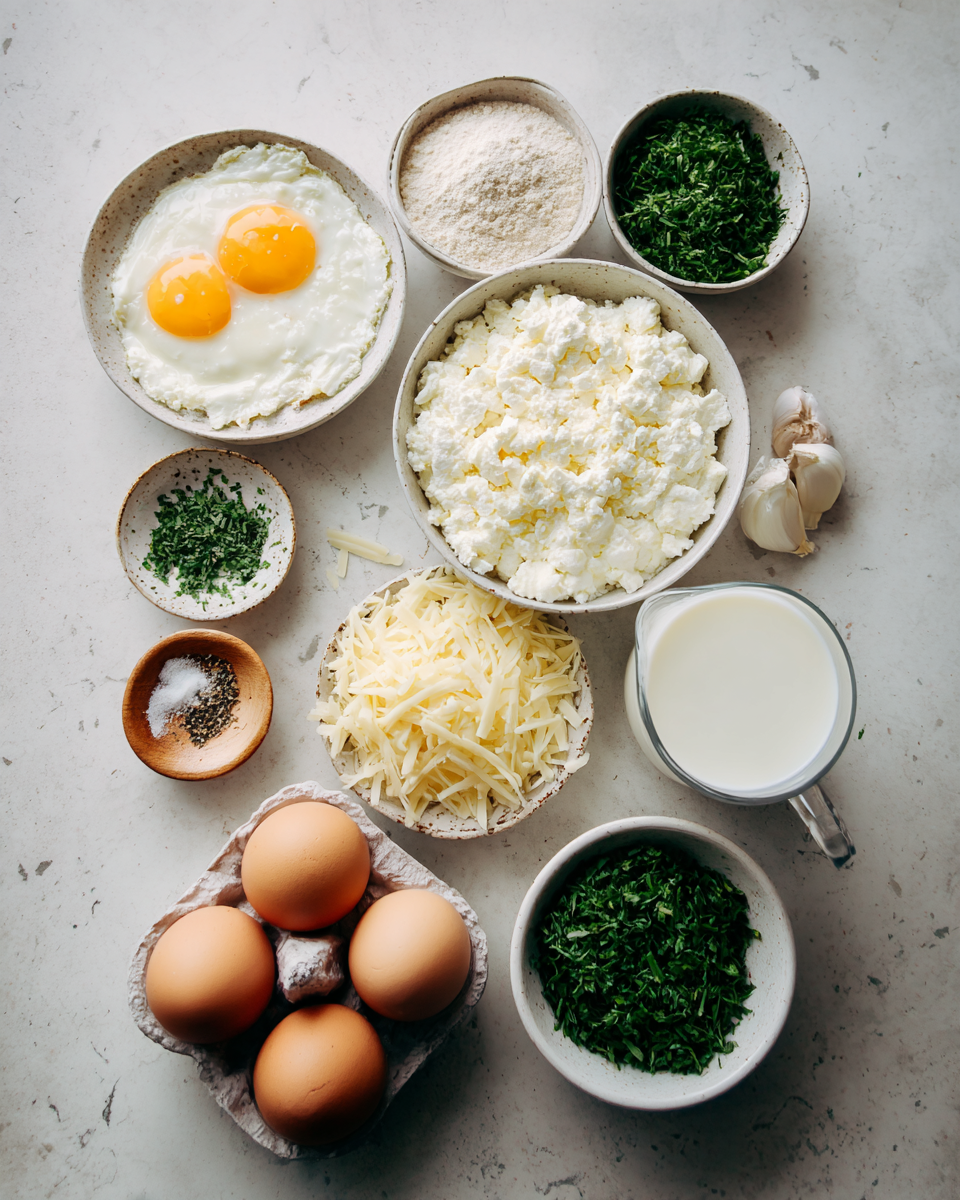 Ingredients for Deliciously Creamy Baked Cottage Cheese Eggs Recipe You Need to Try