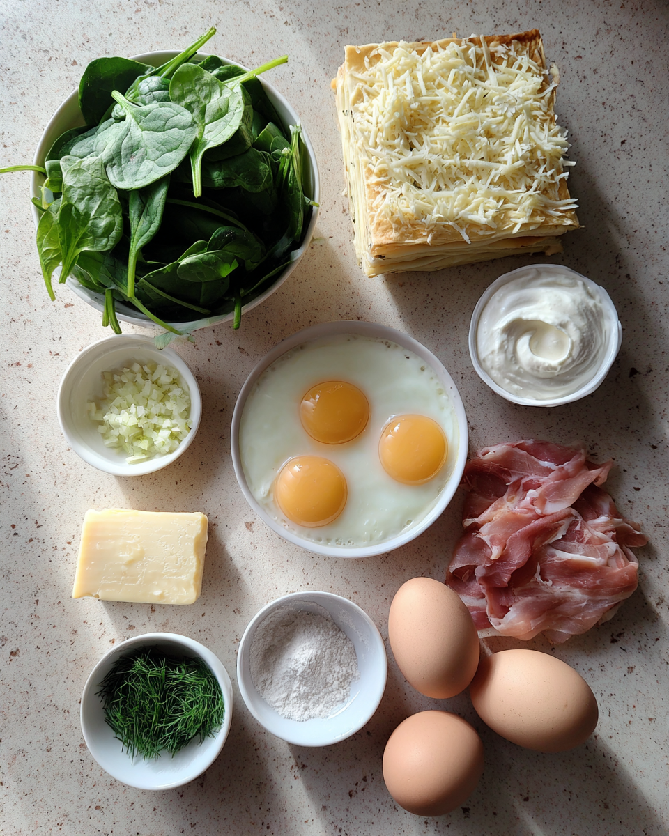 Ingredients for Elevate Your Breakfast with Irresistible Baked Eggs Napoleon