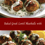 Irresistible Baked Greek Lentil Meatballs with Creamy Tzatziki Sauce