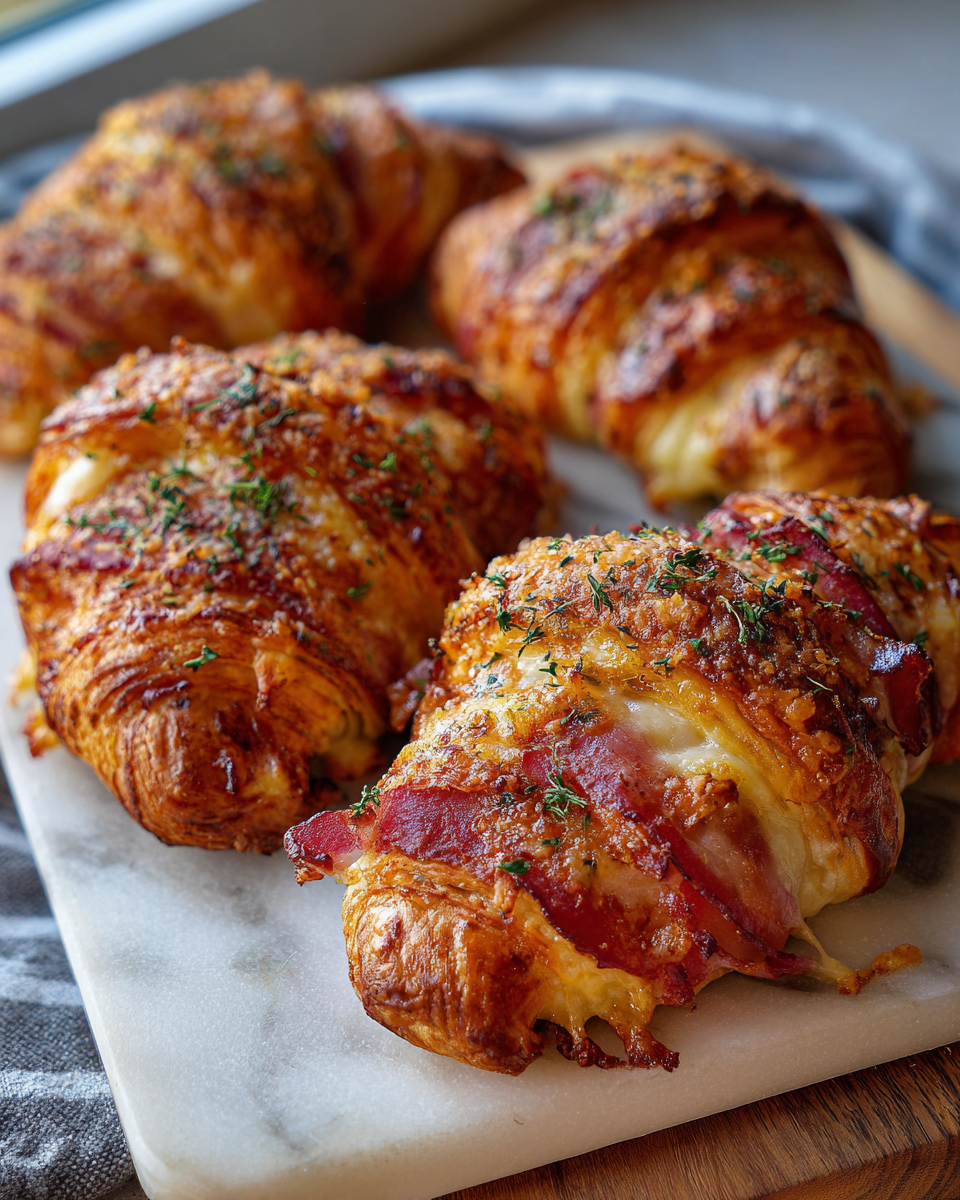 Final dish - Irresistible Baked Ham and Cheese Croissants You Need to Try Today