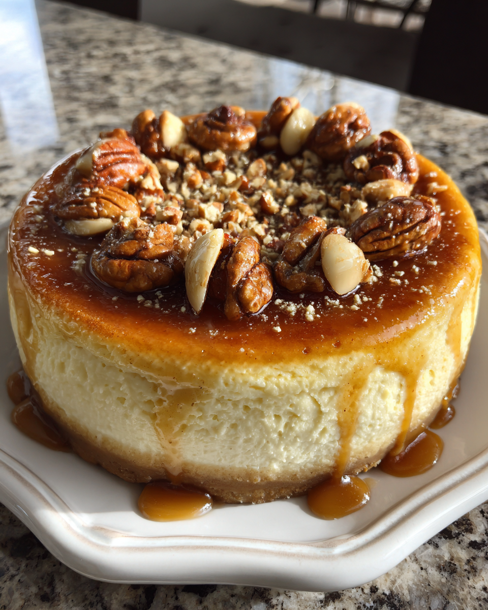 Final dish - Irresistible Banana Caramel Nut Cheesecake Recipe That Will Sweeten Your Day