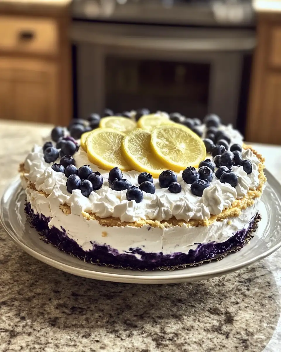 Final dish - A Burst of Bliss: Discover the Ultimate Blueberry Lemon Cake