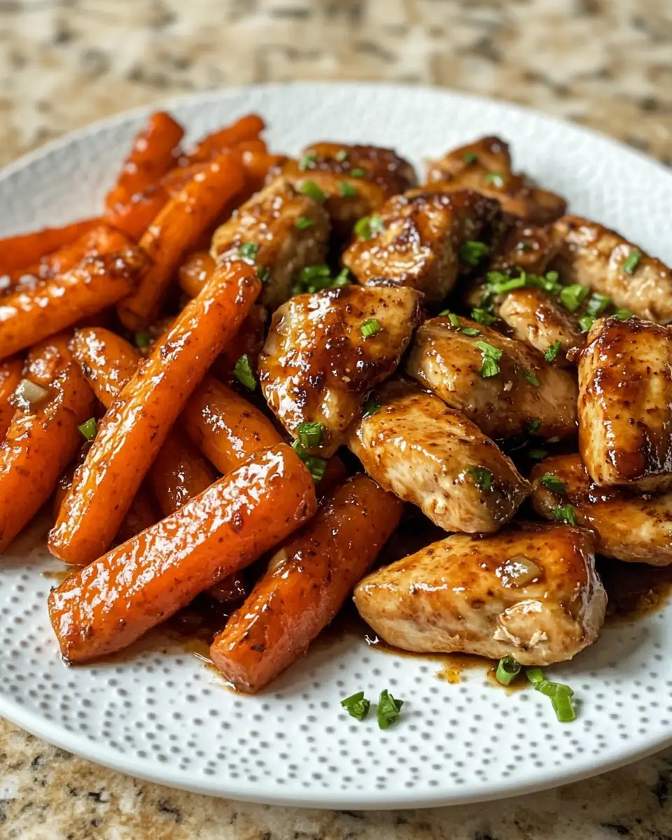 Final dish - Savory Sweet Symphony: Brown Sugar Glazed Carrots and Chicken Delight