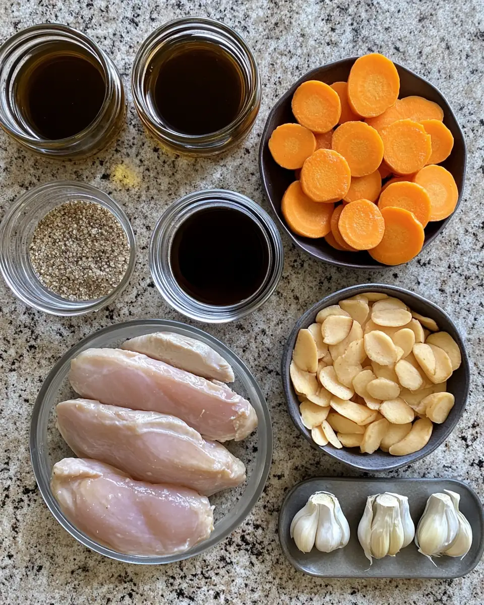Ingredients for Savory Sweet Symphony: Brown Sugar Glazed Carrots and Chicken Delight