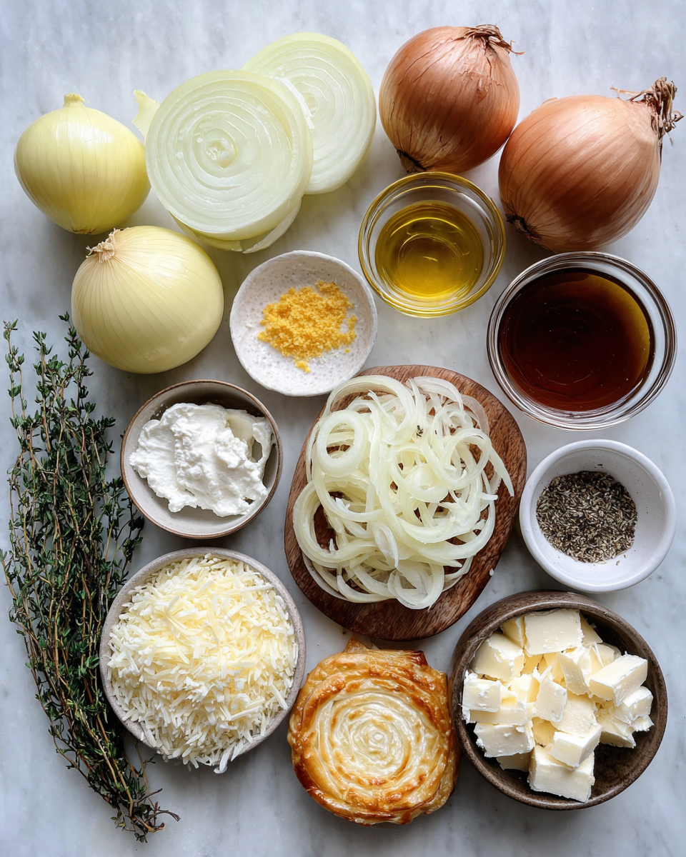Ingredients for Irresistible Caramelized Onion and Goat Cheese Tarts You Have to Try