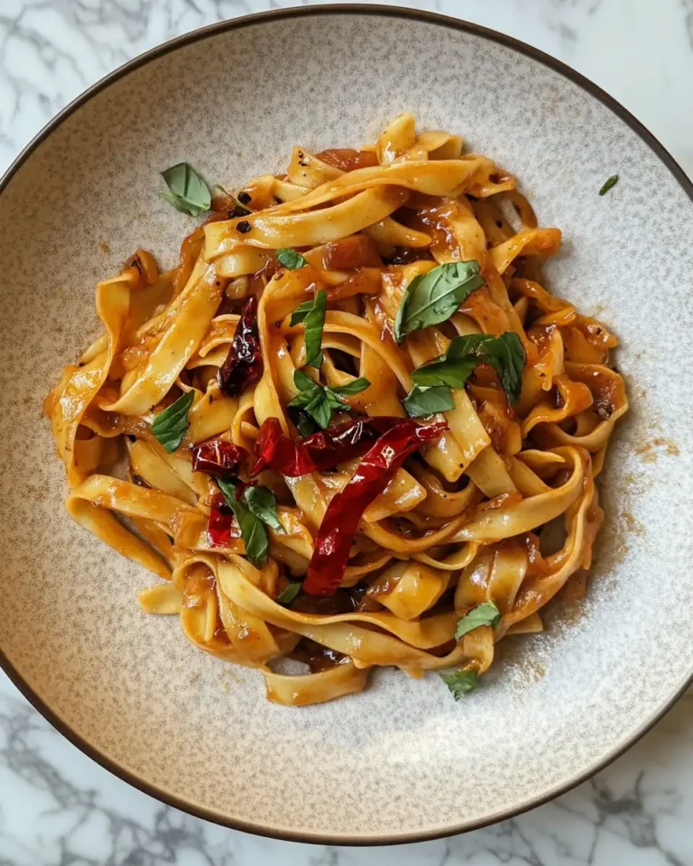 Savor the Heat: Caramelized Onion Pasta with Chilli Oil Bliss - Featured Image