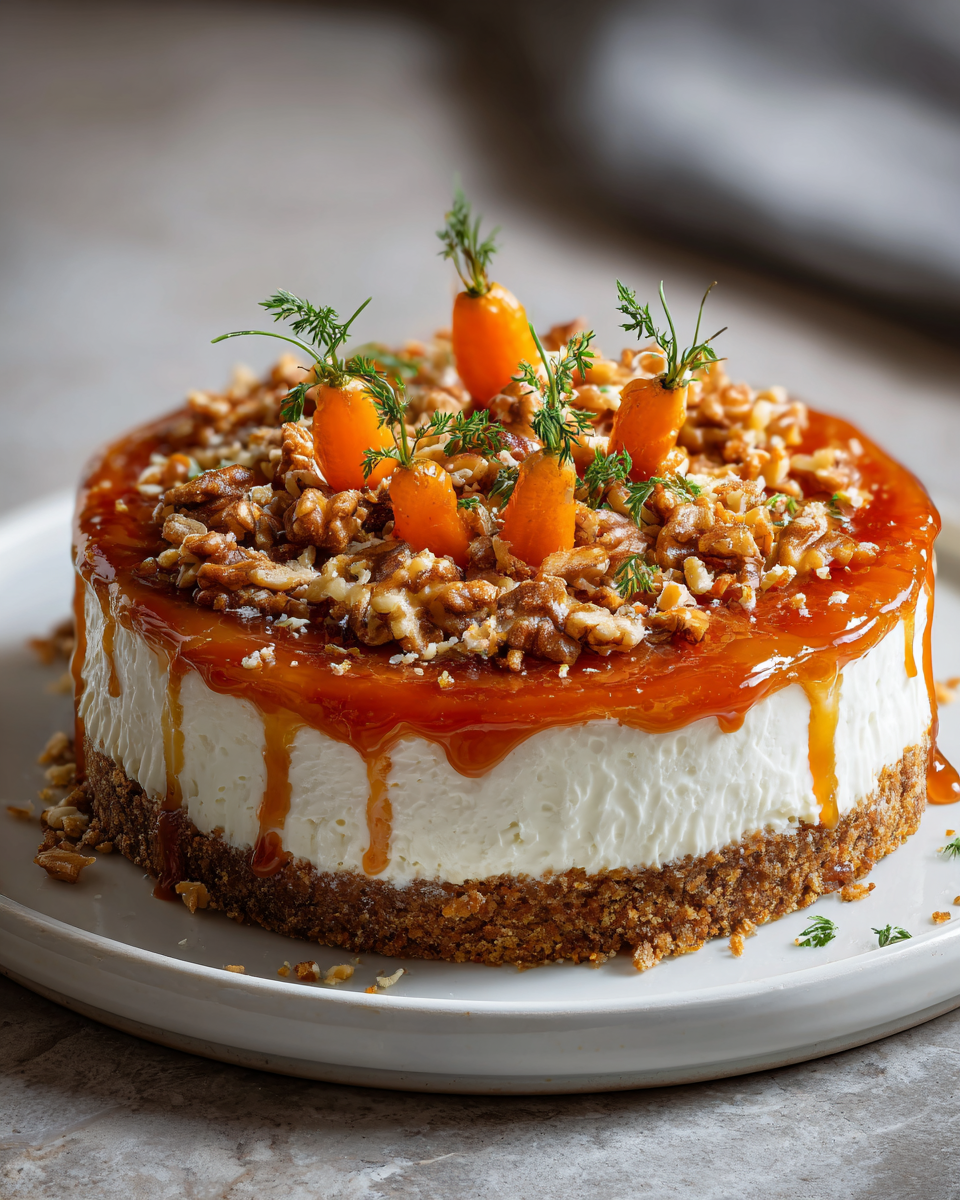 Final dish - Indulge in Creamy Carrot Cake Cheesecake Bliss