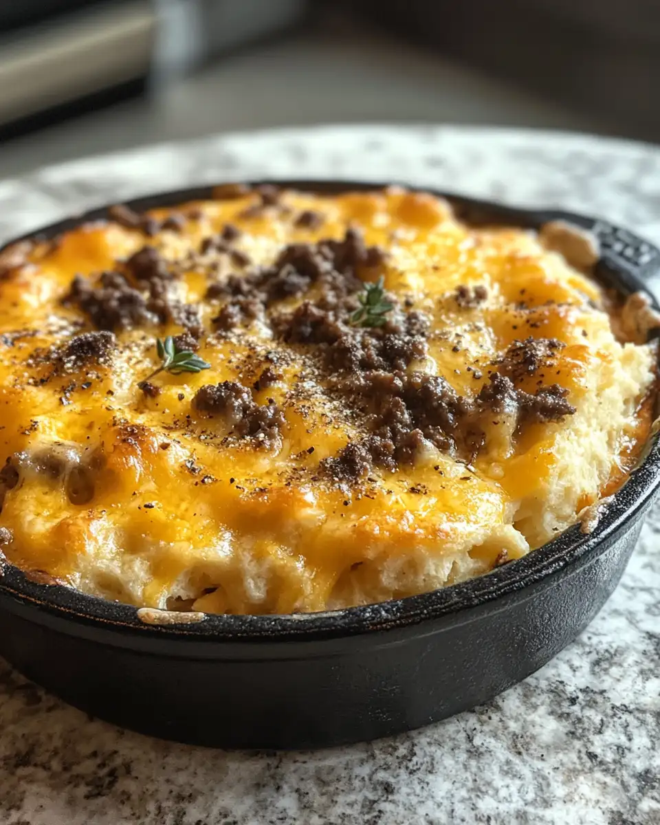 Final dish - Sizzling Success with Cheesy Ground Beef Biscuit Bake
