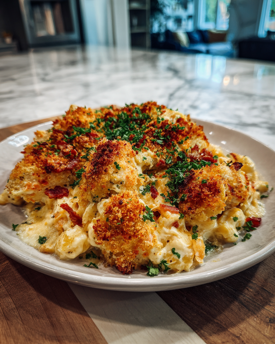 Final dish - Ultimate Comfort Food Chicken Cordon Bleu Casserole Recipe