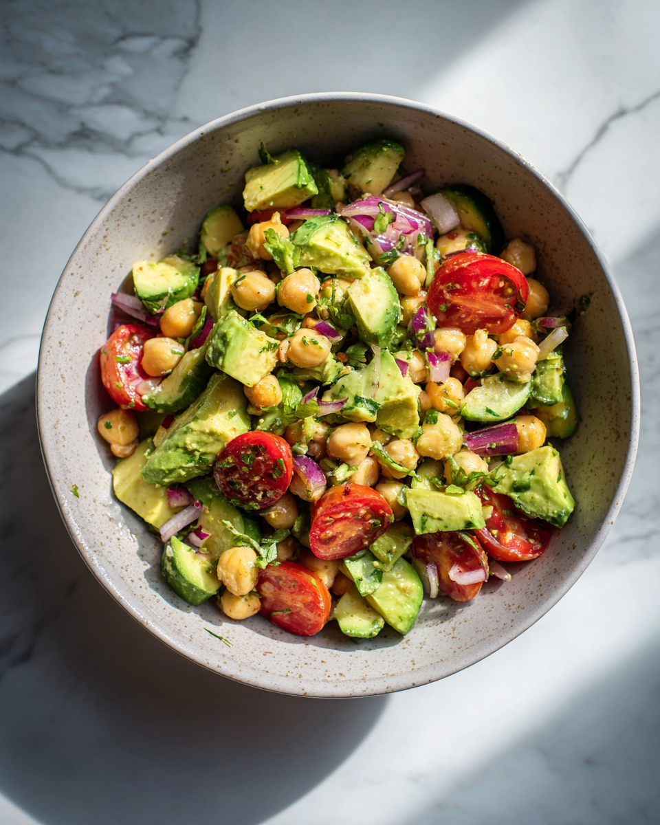 Final dish - Refreshing Chickpea Avocado Salad That Will Brighten Your Lunch Bowl