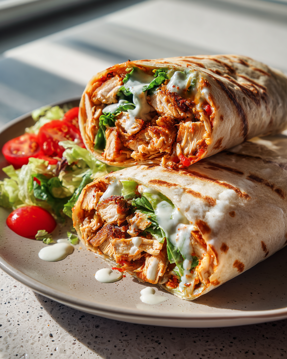 Final dish - Unleash Bold Flavors with the Ultimate Chipotle Ranch Grilled Chicken Burrito