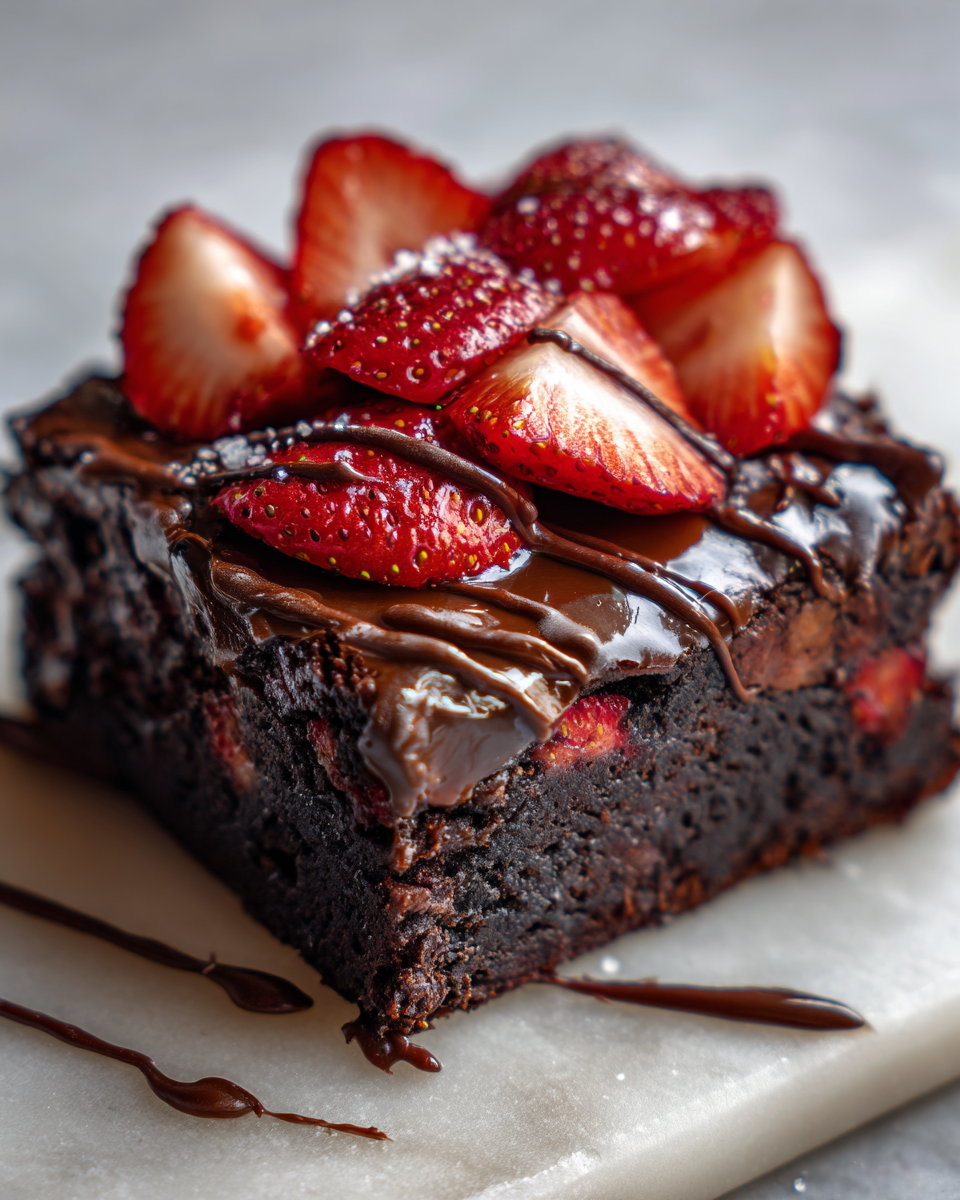 Final dish - Decadent Chocolate Covered Strawberry Brownies You Have to Try