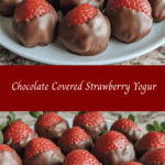 Chocolate Covered Strawberry Yogurt Bites 🍓🍫