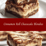 Cinnamon Roll Cheesecake Blondies 🍰🍩