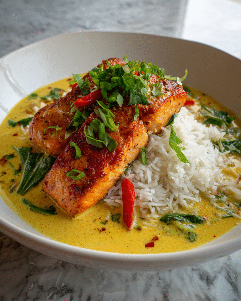 Creamy Coconut Curry Salmon Recipe That Will Transport Your Taste Buds - Featured Image