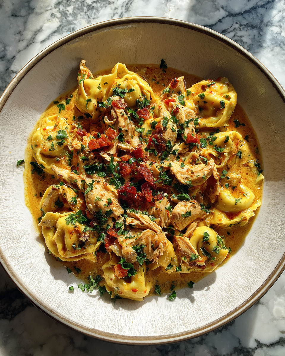 Final dish - Cowboy Butter Garlic Chicken Tortellini Recipe That Will Steal Your Heart