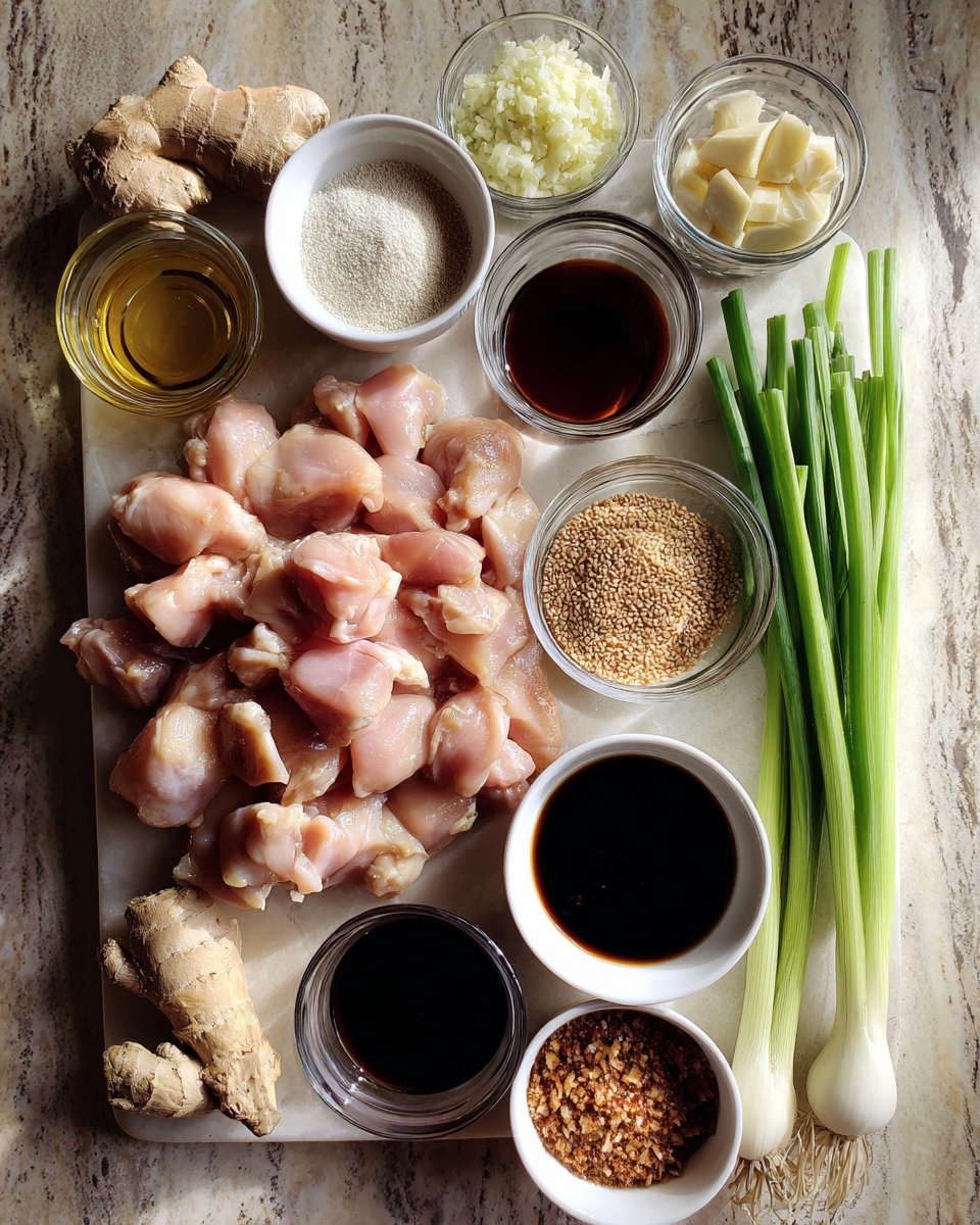 Ingredients for Cozy Chinese Chicken In Garlic Sauce That Warms Your Soul