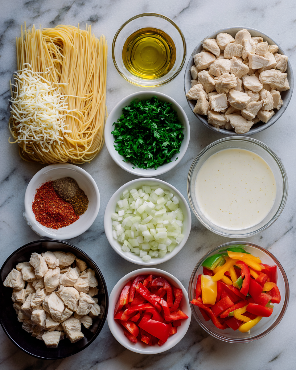 Ingredients for Irresistibly Creamy Cajun Chicken Spaghetti Recipe You Need to Try