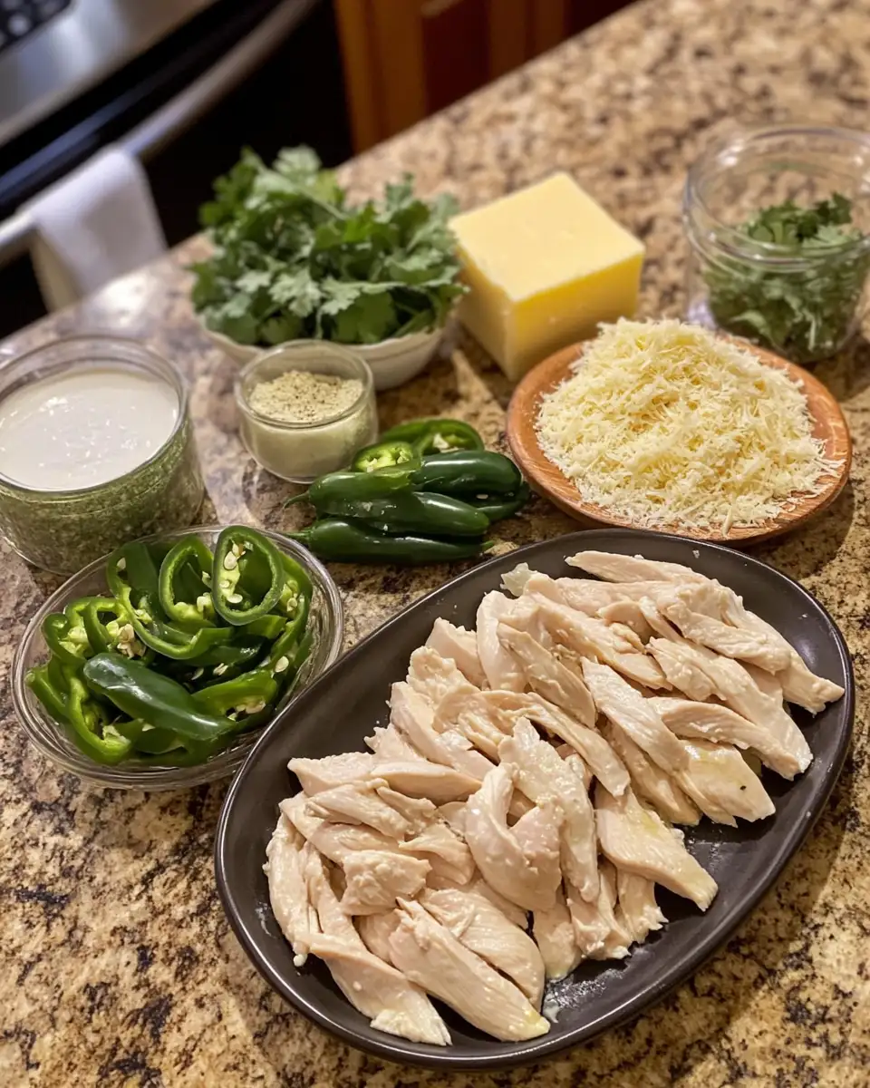 Ingredients for Sizzle and Spice: Creamy Jalapeño Chicken Skillet Magic