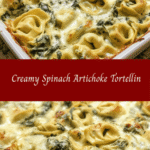 Creamy Spinach Artichoke Tortellini Bake 🍝🥬
