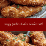 Crispy Garlic Chicken Tenders with Dip Trio 🍗🧄