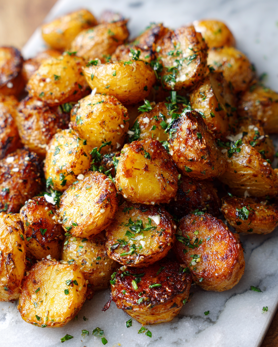 Final dish - Irresistibly Crispy Garlic Herb Roasted Potatoes You Need to Try