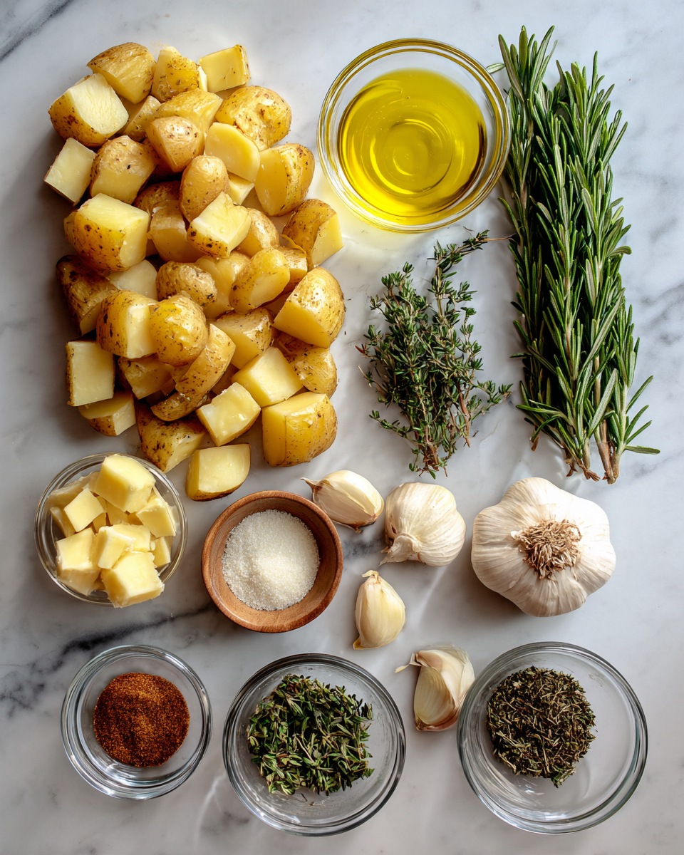 Ingredients for Irresistibly Crispy Garlic Herb Roasted Potatoes You Need to Try
